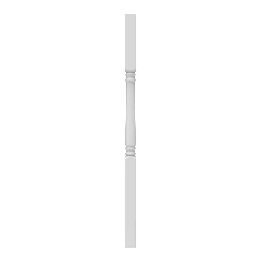 Column 5000 lbs., 5 in. x 108 in. White Turned Post with Base