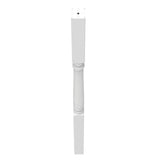 Column 5000 lbs., 5 in. x 108 in. White Turned Post with Base