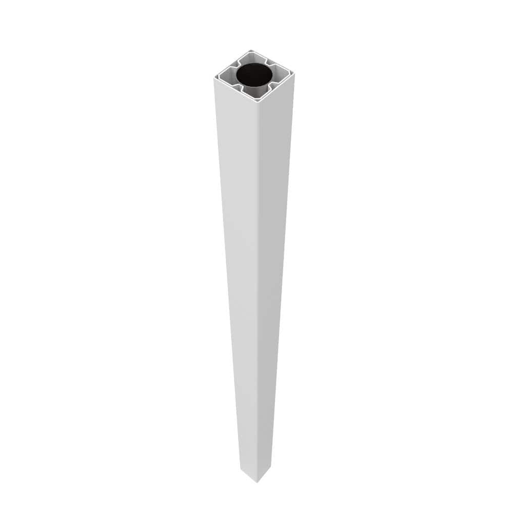 Column 5000 lbs., 5 in. x 108 in. White Square Post with Base