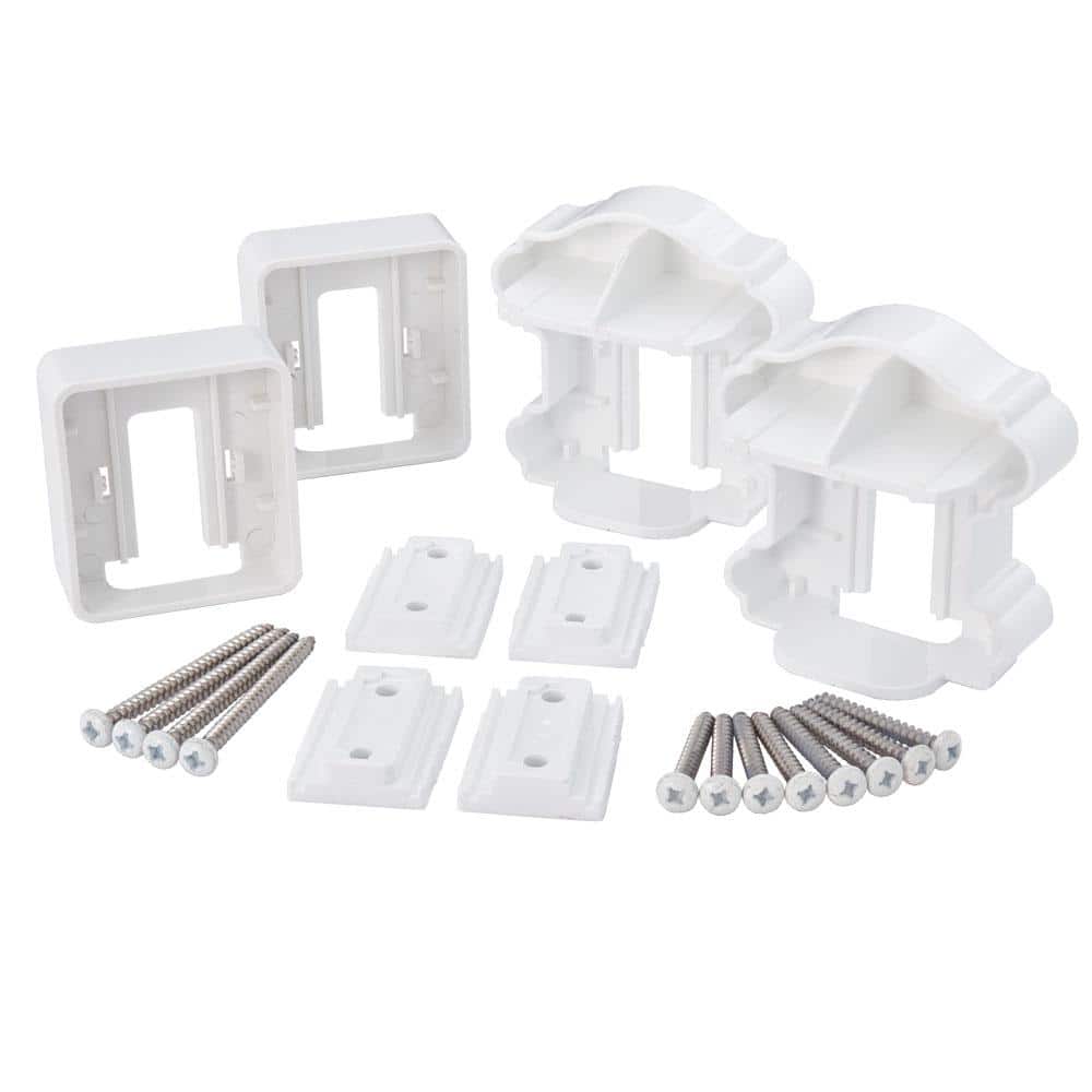 ArmorGuard Classic White Plastic Line Rail Hardware Kit