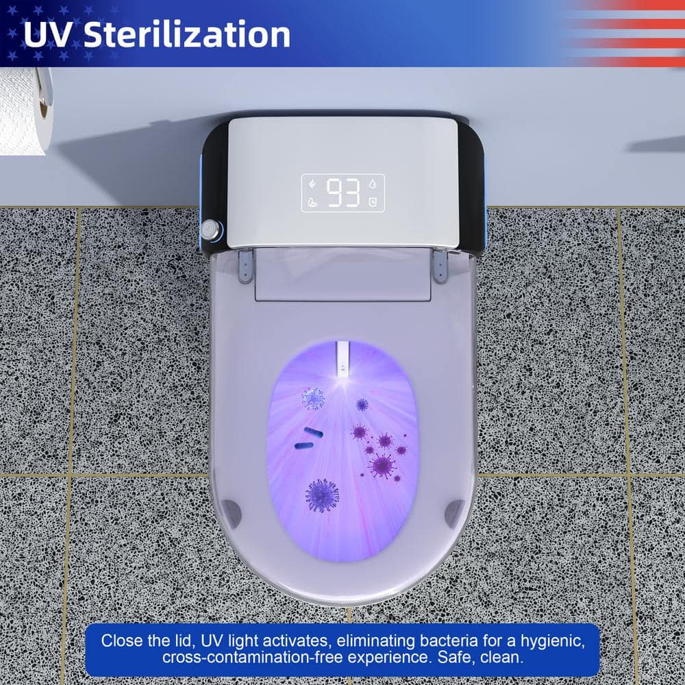 RAINLEX Elongated Smart Bidet Toilet with Heated Seat and Remote Control