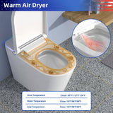 RAINLEX Elongated Bidet Toilet 1.28 GPF in White with Heated Soft Close