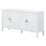 Retro 60 in. W x 15.9 in. D x 32.1 in. H White MDF Ready to Assemble Floor Base Kitchen Cabinet for Entrance Dinning