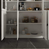 White Wood Quick Assemble Base Kitchen Cabinet With 2 Doors and Shelves (31.5 in W x 11.5 in D x 70.9 in H)