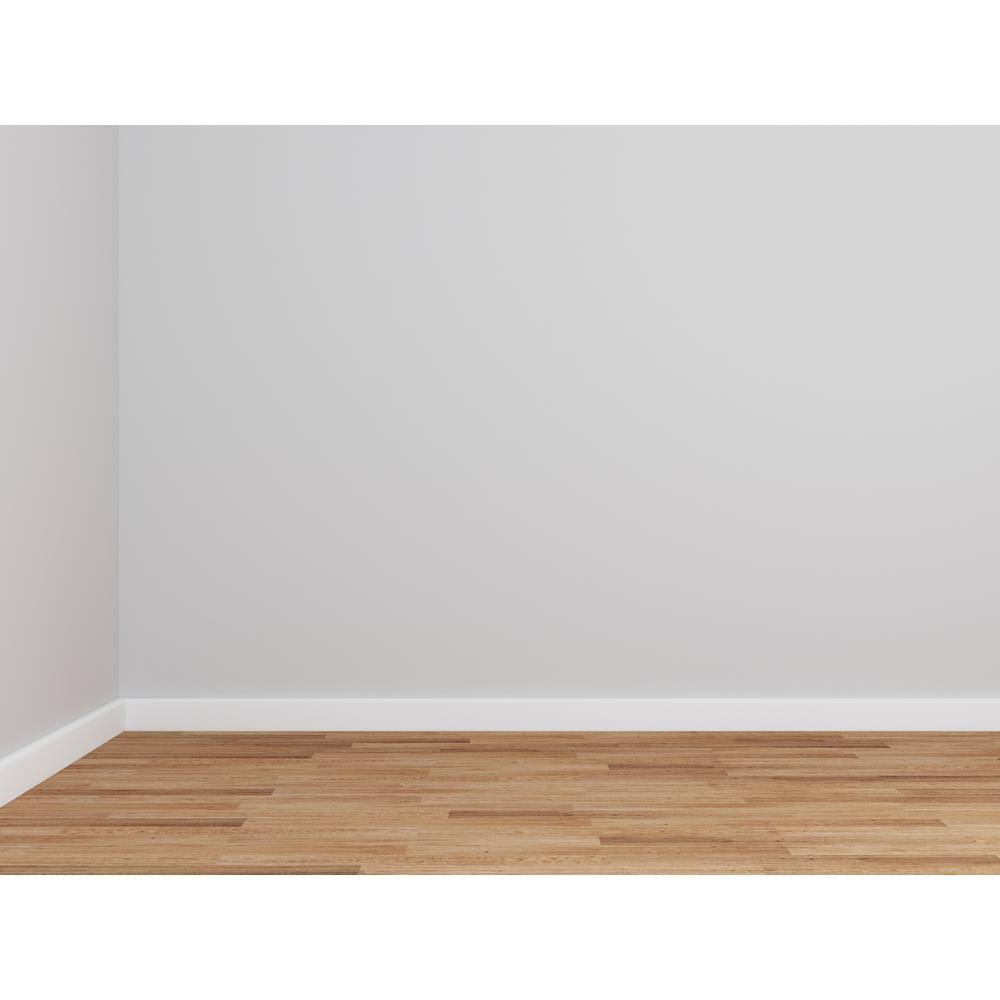 RESO RMB61 9/16 in. D x 5 1/2 in. W x 96 in. L Primed Finished 4-sides FJ Pine Baseboard 1-Piece
