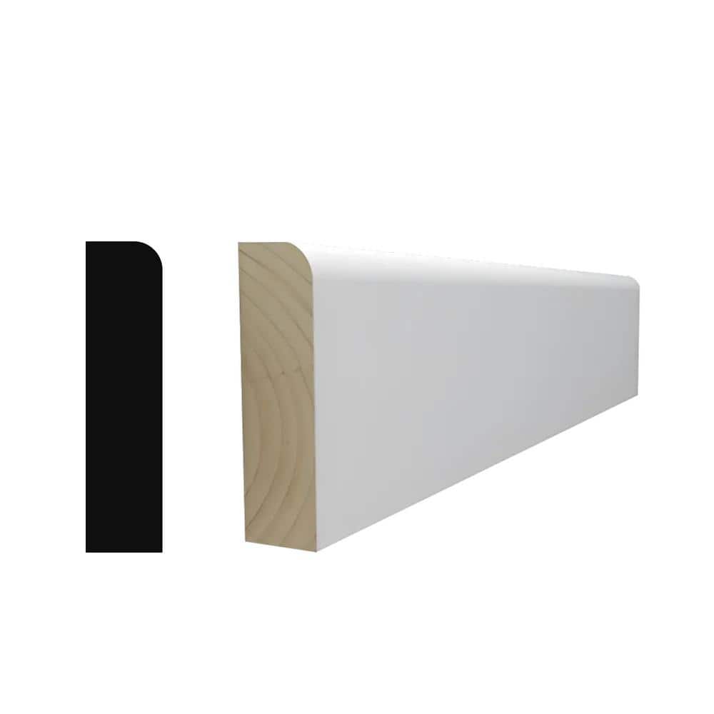RESO RMC 887 3/8 in. D x 1-1/4 in. W x 99 in. L Primed Finger-Joined Pine Doorstop Molding 20-Pieces 160 ft. Total