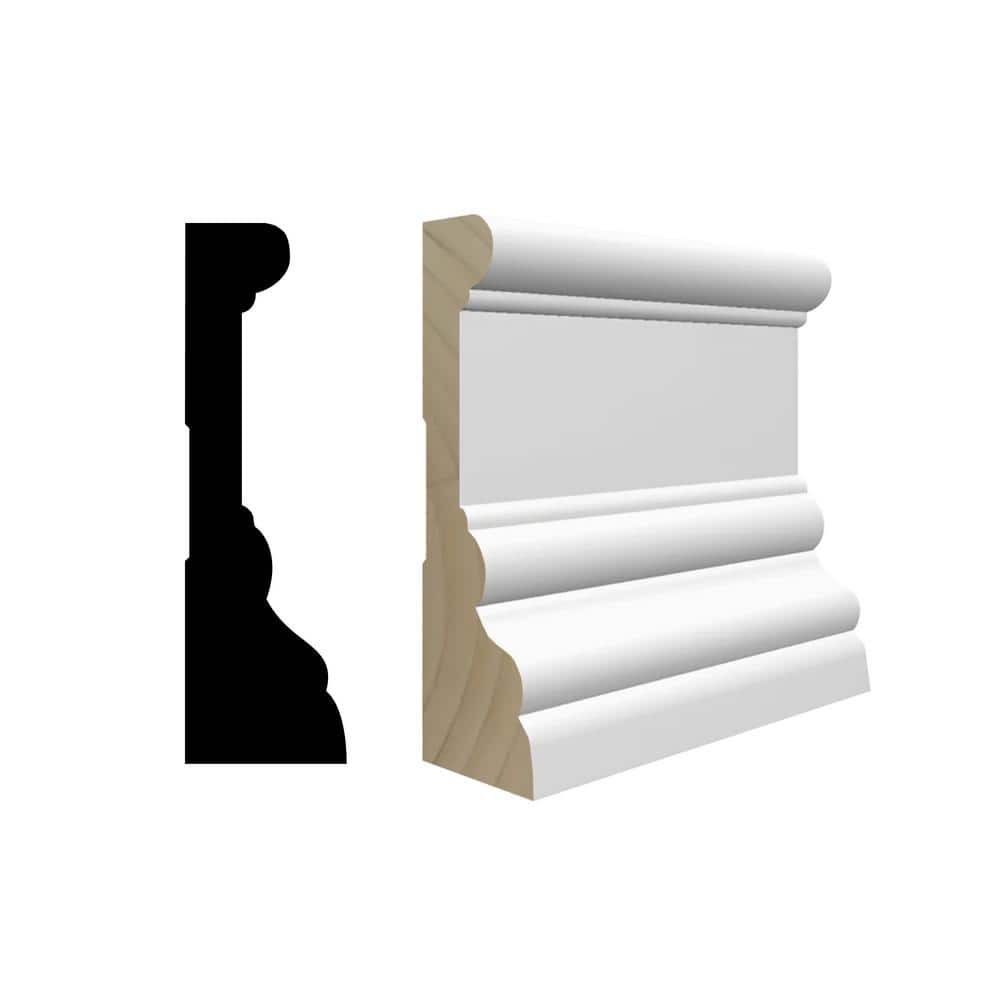RESO RMC DEL 1 in. D x 3-1/4 in. W x 99 in. L Primed Finger-Joined Pine Casing Molding 3-Pieces 24 Ft. Total