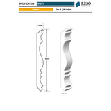RESO M61 9/16 in. D x 6-1/4 in. W x 96 in. L Primed Finger-Joined Pine Crown Molding 10-Pieces 80 ft. Total