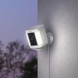 Ring Spotlight Cam Plus, Plug-In - Smart Security Video Camera with LED Lights, 2-Way Talk, Color Night Vision, White