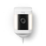 Ring Spotlight Cam Plus, Plug-In - Smart Security Video Camera with LED Lights, 2-Way Talk, Color Night Vision, White
