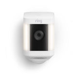 Ring Spotlight Cam Plus, Battery - Smart Security Video Camera with LED Lights, 2-Way Talk, Color Night Vision, White