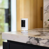 Ring Stick Up Cam Plug-In- Wired Camera Indoor/Outdoor Smart Security Wi-Fi Video Camera with 2-Way Talk, Night Vision, White