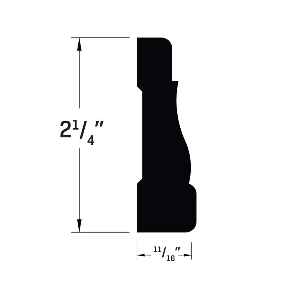 Royal Mouldings Colonial Series 12 ft. x 2-1/4 in. x 11/16 in. Composite Casing