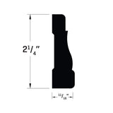 Royal Mouldings Colonial Series 12 ft. x 2-1/4 in. x 11/16 in. Composite Casing