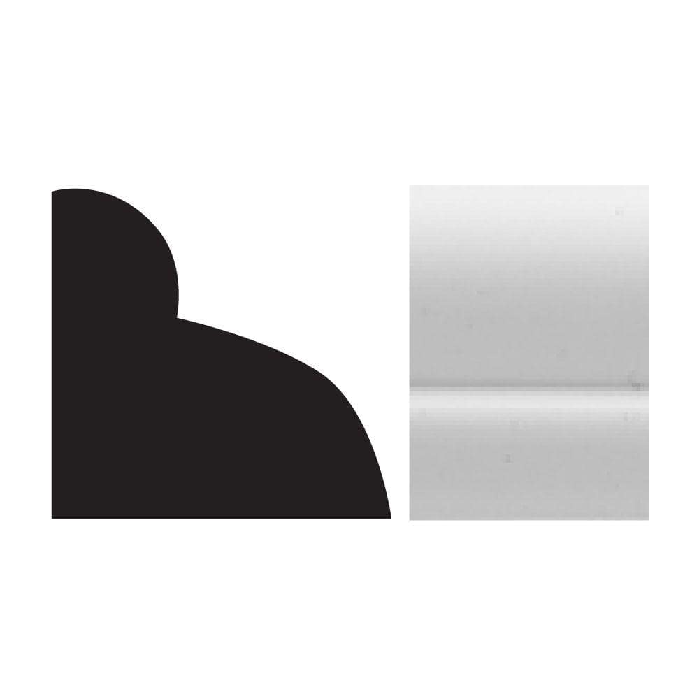 Royal Mouldings 2258 1/2 in. x 13/32 in. x 8 ft. PVC Composite White Bead Molding