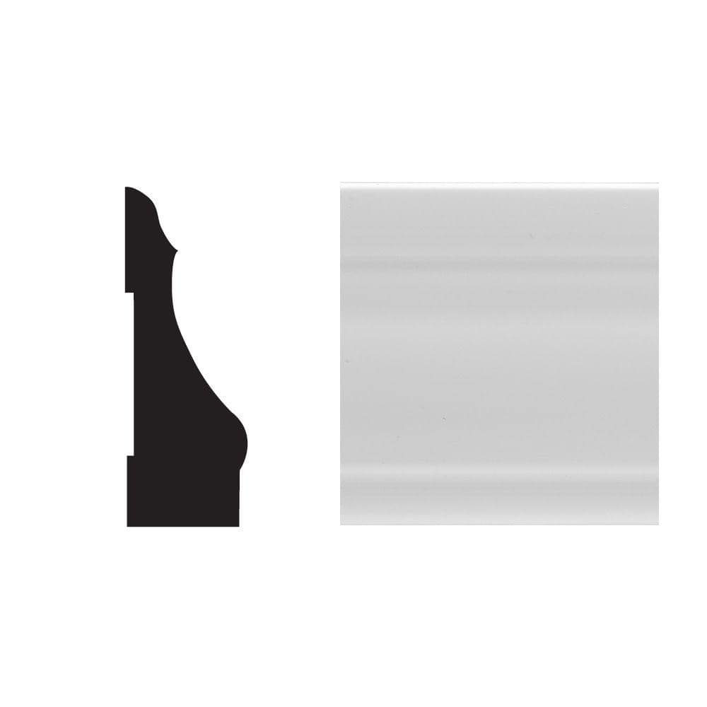 Royal Mouldings 5445 9/16 in. x 2-1/4 in. x 7 ft. PVC Composite White Colonial Casing Molding
