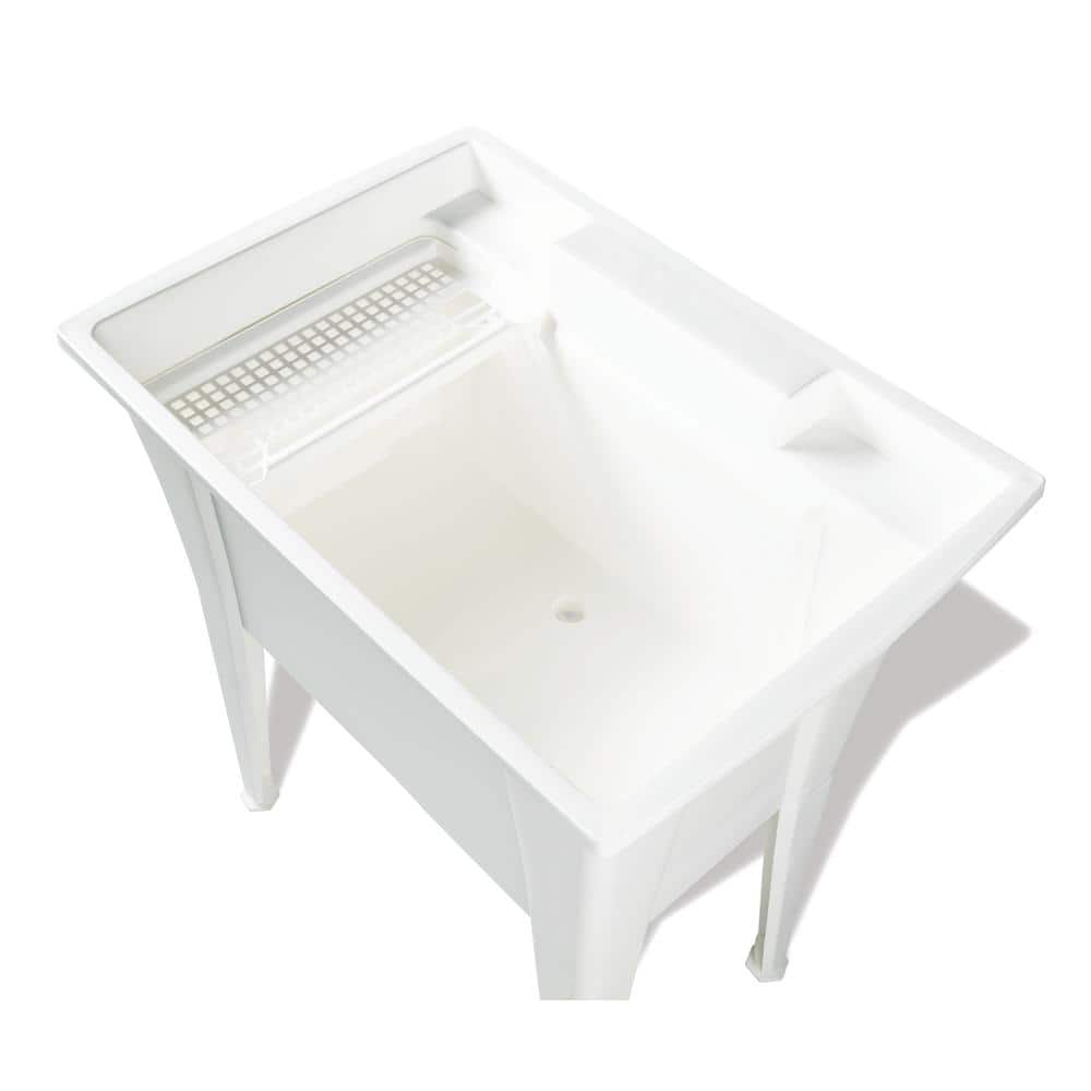 RUGGED TUB 32 in. x 22 in. Polypropylene White Laundry Sink