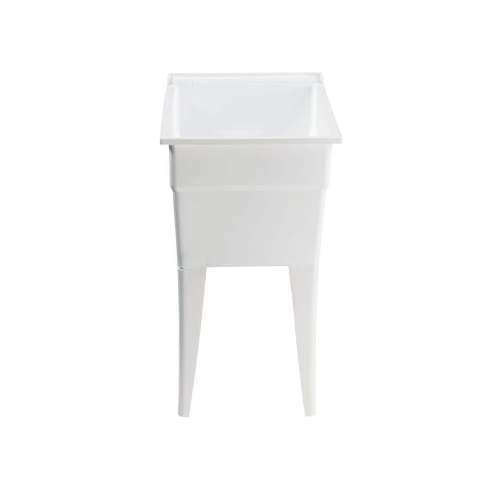 RUGGED TUB 18 in x 24 in White Freestanding Utility Laundry Sink