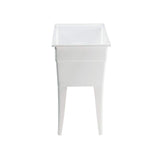 RUGGED TUB 18 in x 24 in White Freestanding Utility Laundry Sink