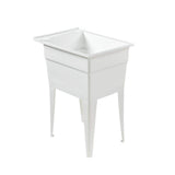 RUGGED TUB 18 in x 24 in White Freestanding Utility Laundry Sink
