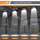 RUN BISON 2 ft. 800-Watt Equivalent Integrated LED Dimmable High Bay Light, 120-Volt-277-Volt 28,350 Lumens 5000K Daylight