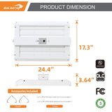 RUN BISON 2 ft. 800-Watt Equivalent Integrated LED Dimmable High Bay Light, 120-Volt-277-Volt 28,350 Lumens 5000K Daylight