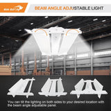 RUN BISON 2 ft. 850-Watt Equivalent 29700 Lumens Integrated LED Dimmable White Linear High Bay Light with Adjustable Panel, 5000K