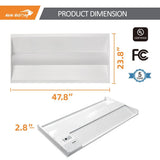 RUN BISON 2 ft. x 4 ft. 120W Equivalent White Dimmable 3500K-4000K-5000K Integrated LED Troffer Light, up to 5625-Lumens, UL