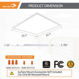 RUN BISON 2 ft. x 2 ft. White 2200/3300/4400 Lumens Integrated LED Panel-Light Troffer-Light, 3500/4000/5000K (4-Pack)