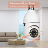 Wireless Light Bulb Indoor/Outdoor Dome WIFI Security Camera Single