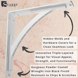 Sullivan 10 in. L White Steel Heavy Duty Floating Shelf Bracket (2 Pack)