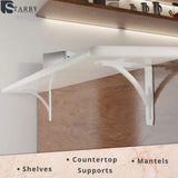 Sullivan 10 in. L White Steel Heavy Duty Floating Shelf Bracket (2 Pack)