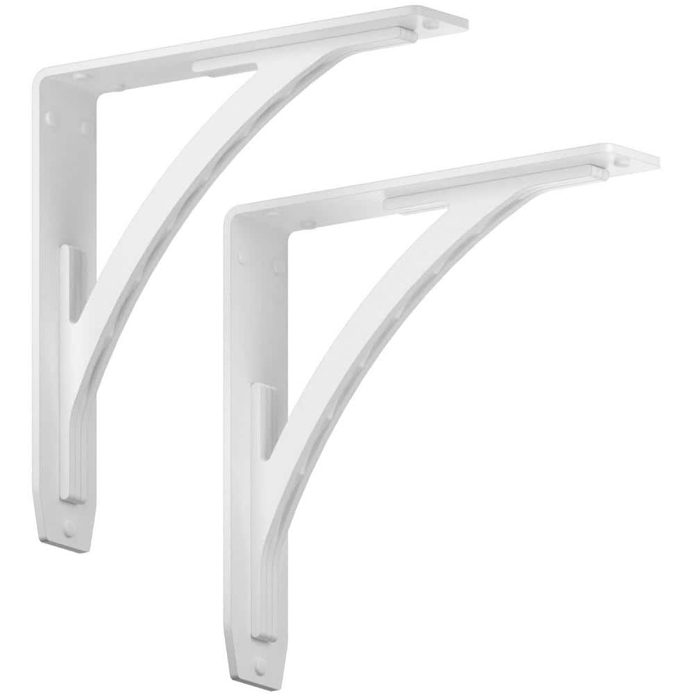 Sullivan 10 in. L White Steel Heavy Duty Floating Shelf Bracket (2 Pack)