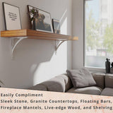 Sullivan 10 in. L White Steel Heavy Duty Floating Shelf Bracket (2 Pack)