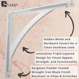 Sullivan 12 in. L White Steel Heavy Duty Floating Shelf Bracket (2 Pack)