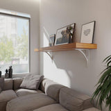 Sullivan 12 in. L White Steel Heavy Duty Floating Shelf Bracket (2 Pack)