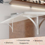 Sullivan 12 in. L White Steel Heavy Duty Floating Shelf Bracket (2 Pack)