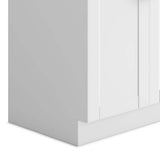 Simpli Home Kyle Transitional 28 in. Wall Mount Laundry Sink with Cabinet Faucet and Stainless Steel Sink in White