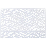 Sudzendf 76" H x 48" W White Outdoor & Indoor Metal Privacy Screen,Freestanding Decorative Privacy Screen for Deck Balcony Patio