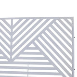 Sudzendf Outdoor and Indoor Freestanding Decorative Privacy Screen Metal Privacy Screen, Fence Panels in White