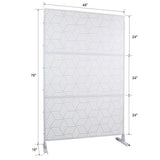 Sudzendf Outdoor and Indoor Freestanding Decorative Privacy Screen Metal Privacy Screen, Fence Panels in White