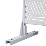 Sudzendf Outdoor and Indoor Freestanding Decorative Privacy Screen Metal Privacy Screen, Fence Panels in White