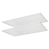 Sunlite 2 ft. x 4 ft. 390 Watt-Equivalent 6000 Lumens Lay In Dimmable Integrated LED Flat Panel Light 3000K (2-Pack)