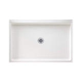 Swan 32 in. x 48 in. Solid Surface Single-Threshold Center-Drain Shower Pan in White