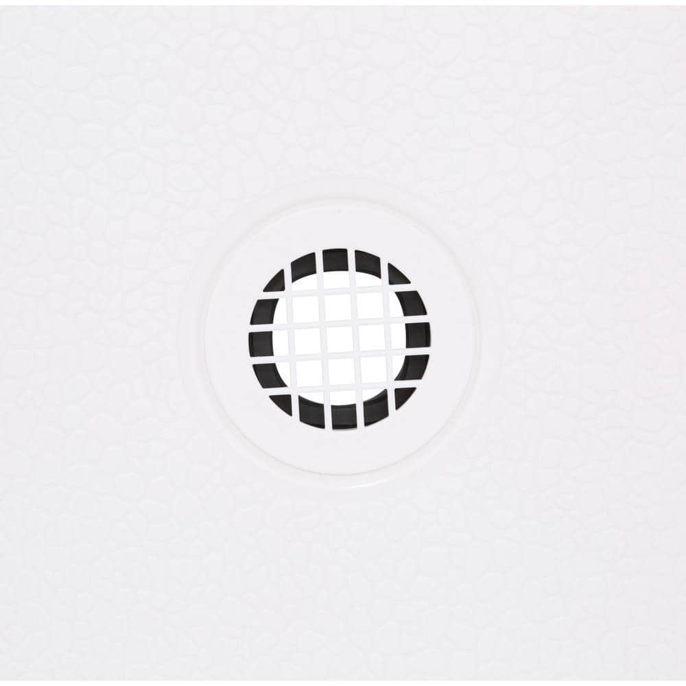 Swan 34 in. x 48 in. Solid Surface Single Threshold Center Drain Shower Pan in White