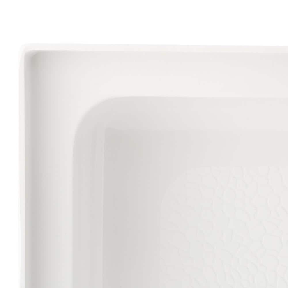 Swan 36 in. x 36 in. Solid Surface Single Threshold Shower Pan in White
