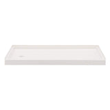 Swan 32 in. x 60 in. Solid Surface Single Threshold Retrofit Left-Drain Shower Pan in White