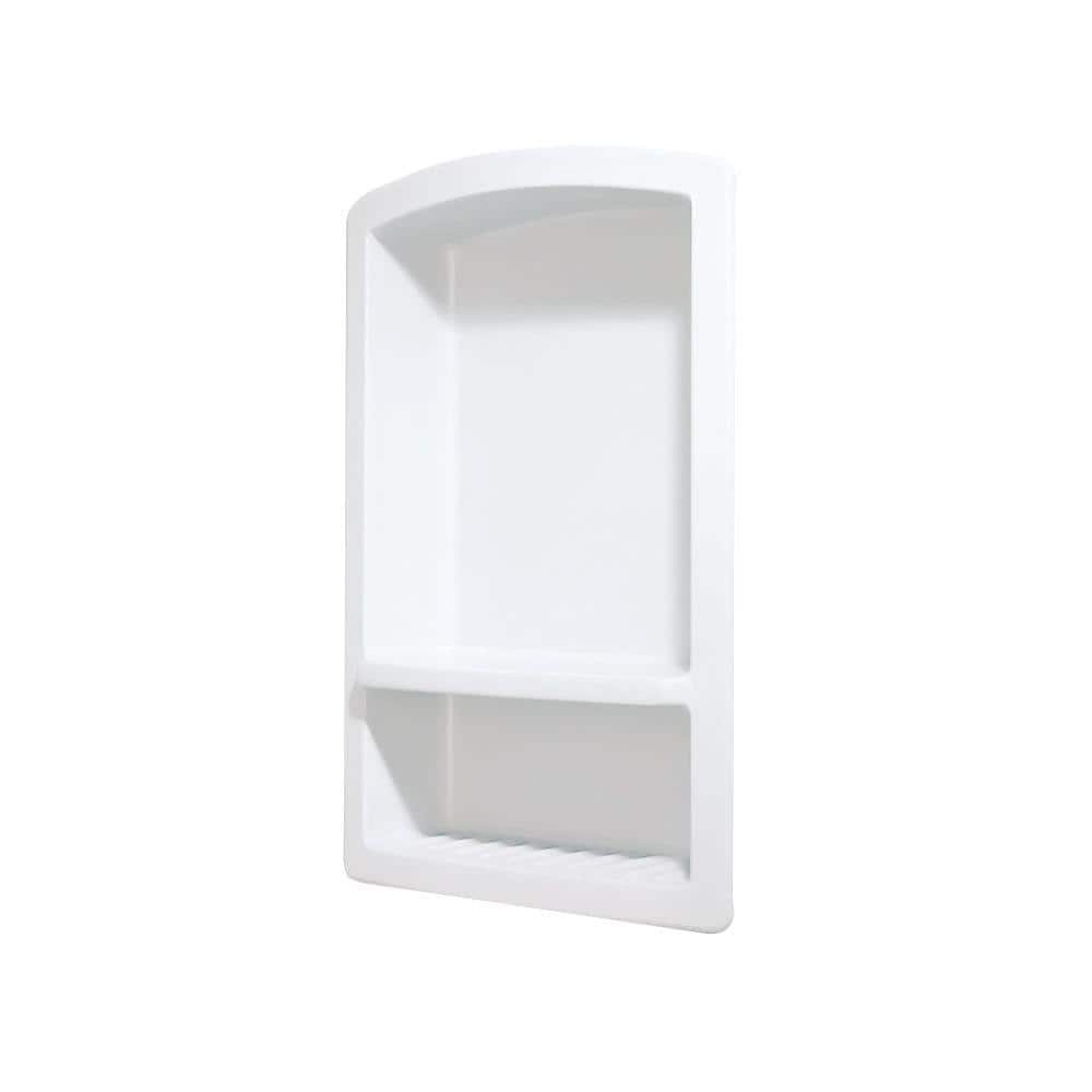 Swan Recessed Solid Surface Soap Dish in White, 22 in. x 15 in.