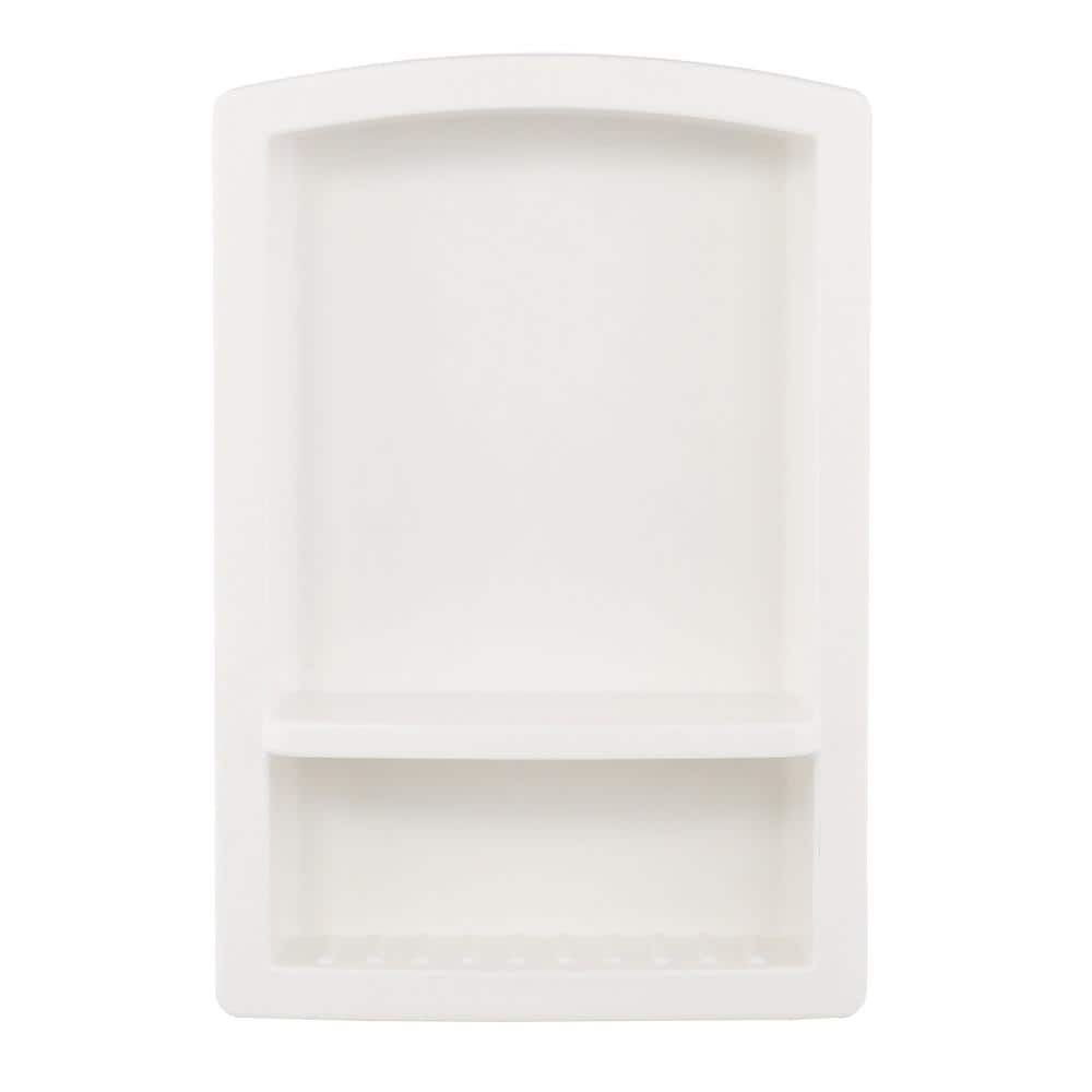 Swan Recessed Solid Surface Soap Dish in White, 22 in. x 15 in.