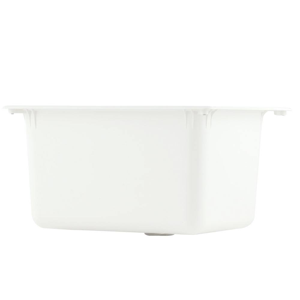 Swan Solid Surface Undermount Utility Sink, 25x22 Inch, White